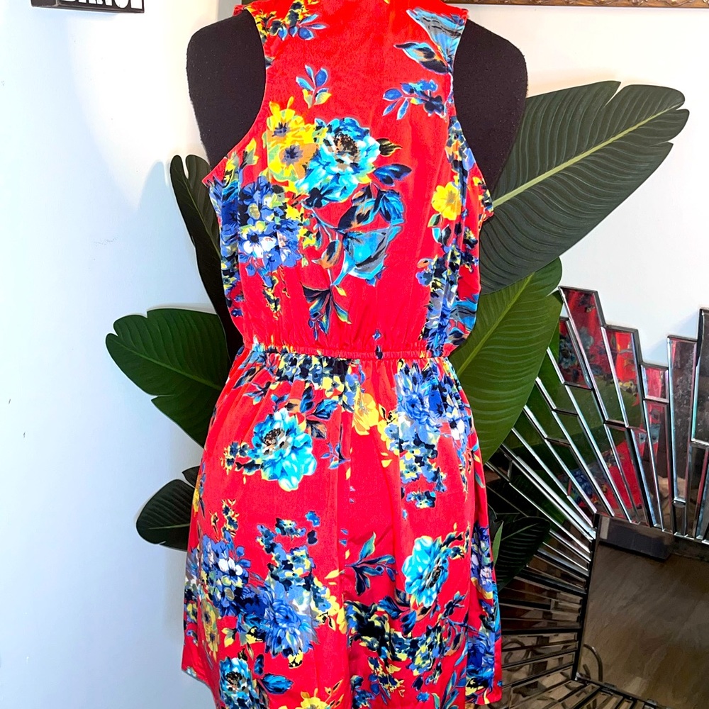 Orange Floral Dress